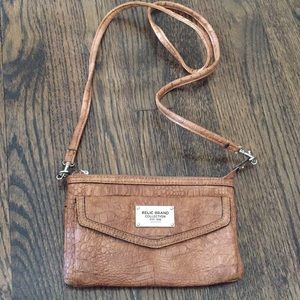 Tan cross-body bag